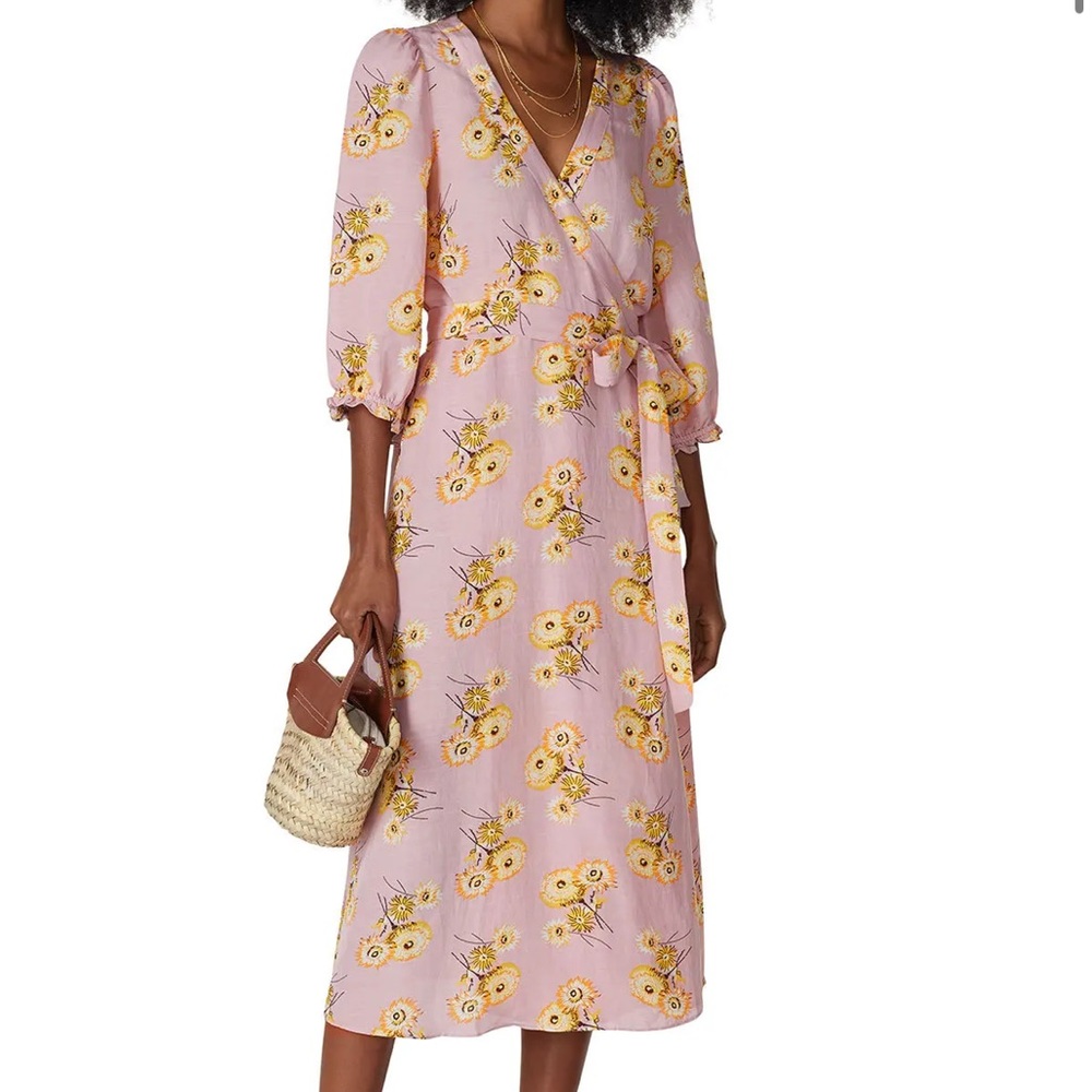 Madewell Pink Floral linen Dress